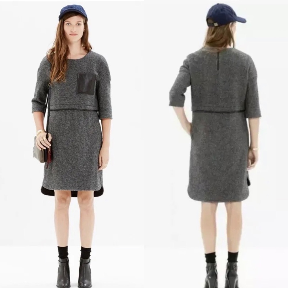 Madewell Charcoal Dress with Black Accent